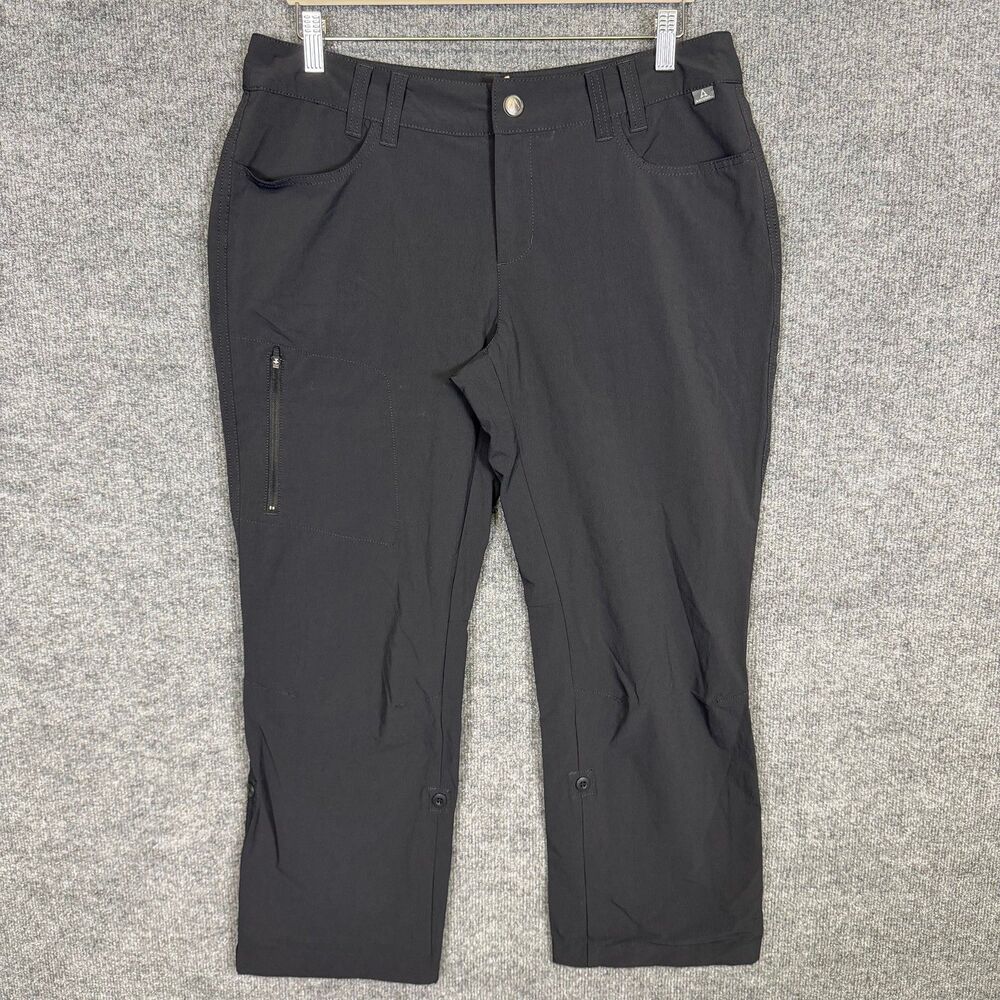 Ascend Women's Hiking Pants Size 12(33x28) Black Roll Up Stretch Outdoor Nature